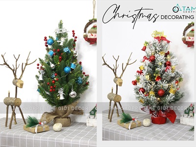 Hộp 32 phụ kiện treo Noel 6 kiểu hộp nơ X-HPK-11
