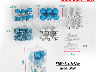 Hộp 32 phụ kiện treo Noel 6 kiểu hộp nơ X-HPK-11