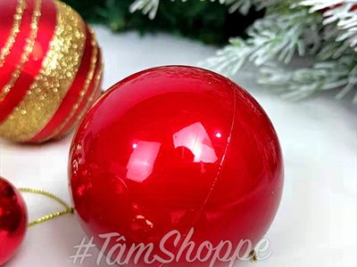 Hộp 40 trái châu Noel 3 kiểu ĐK3-6cm TRAICHAU--27
