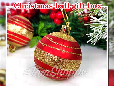 Hộp 40 trái châu Noel 3 kiểu ĐK3-6cm TRAICHAU--27