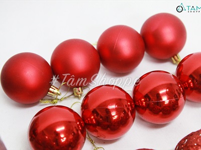 Hộp vali 100 trái châu Noel 4 kiểu nhiều cỡ Đk3-4-6cm TRAICHAU-20