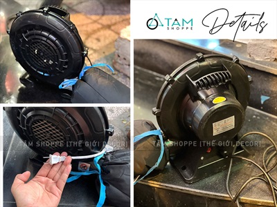 Mô hình bộ 3 người tuyết dính liền cao 3m bơm hơi tự động [Vải dày - Bơm xịn] BOMHOI-X-06