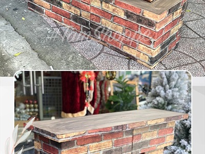 Mô hình lò sưởi trang trí cỡ lớn D90cm [Tặng củi + Dây đèn] LOSUOI-03