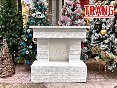 Mô hình lò sưởi trang trí cỡ lớn D90cm [Tặng củi + Dây đèn] LOSUOI-03