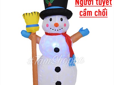 Mô hình người tuyết bơm hơi tự động cao 150cm có đèn Led BOMHOI-X-01