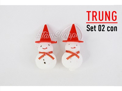 Mô hình người tuyết nhung trắng cỡ nhỏ treo cây thông PKT-X-01
