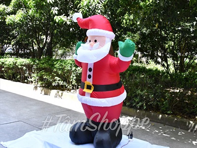 Mô hình ông già Noel bơm hơi tự động cao 180cm có đèn Led BOMHOI-X-02