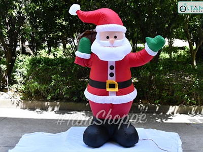 Mô hình ông già Noel bơm hơi tự động cao 180cm có đèn Led BOMHOI-X-02