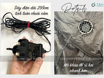 Mô hình ông già Noel bơm hơi tự động cao 180cm có đèn Led BOMHOI-X-02