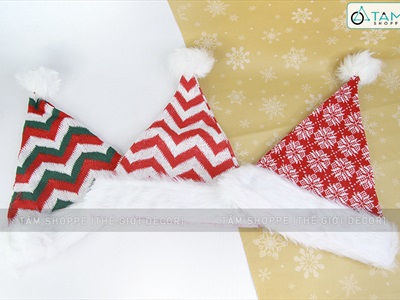 Nón Noel vải chỉ thêu họa tiết Vintage NON-X-02