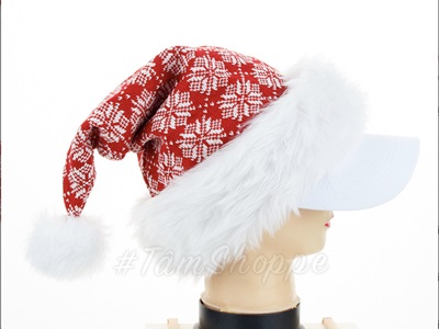 Nón Noel vải chỉ thêu họa tiết Vintage NON-X-02