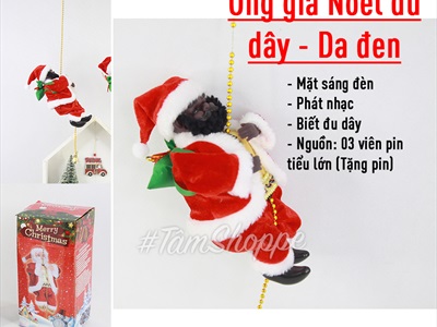 Ông già Noel điện tử đu dây lên xuống có nhạc OGN-DT-03