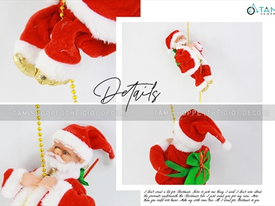 Ông già Noel điện tử đu dây lên xuống có nhạc OGN-DT-03