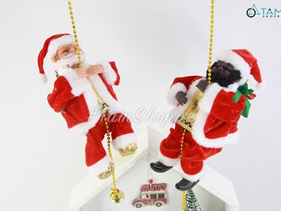 Ông già Noel điện tử đu dây lên xuống có nhạc OGN-DT-03