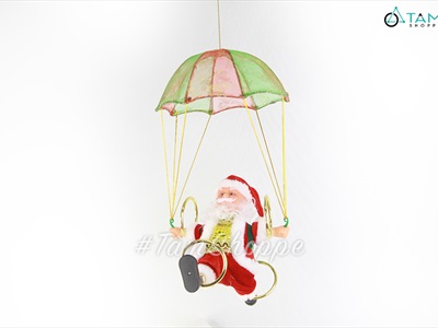 Ông già Noel điện tử lắc vòng nhảy dù có nhạc OGN-DT-01