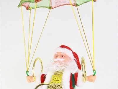Ông già Noel điện tử lắc vòng nhảy dù có nhạc OGN-DT-01