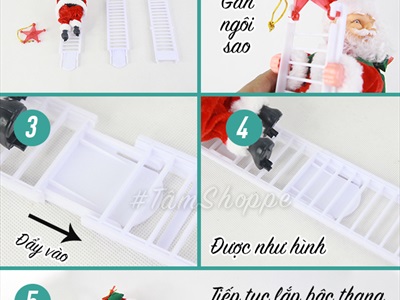 Ông già Noel điện tử leo thang có nhạc OGN-DT-04