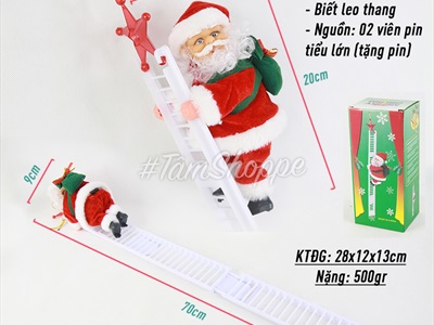 Ông già Noel điện tử leo thang có nhạc OGN-DT-04
