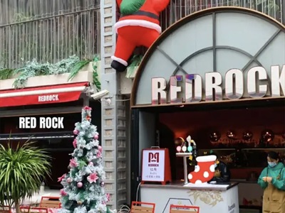 [ORDER 4-6 tuần] Mô hình ông già noel leo tường cao 2-3m bơm hơi tự động [Vải dày - Bơm xịn] BOMHOI-X-03