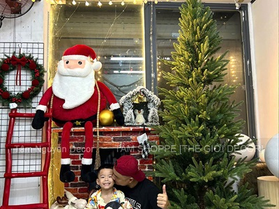 Ông già Noel ú ụ nhồi bông cỡ lớn 130cm [Mềm mịn - Cute] ONGGIANOEL-06