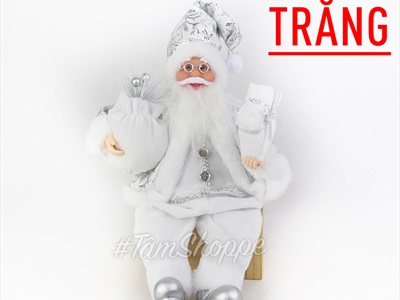 Ông già Noel vải kiểu ngồi 5 màu C30cm OGN-MH-01