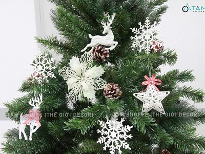 Phụ kiện treo Noel trắng nhủ 5 kiểu Bắc Âu PKT-X-02