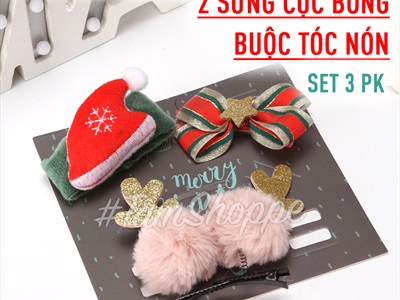 Set phụ kiện kẹp tóc mắt kính Giáng sinh SPKHT-X-01