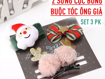 Set phụ kiện kẹp tóc mắt kính Giáng sinh SPKHT-X-01