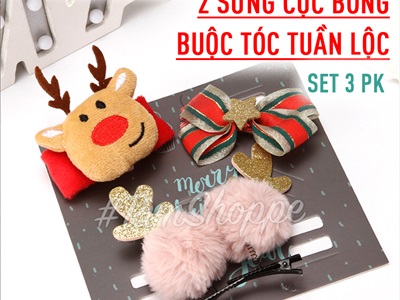 Set phụ kiện kẹp tóc mắt kính Giáng sinh SPKHT-X-01