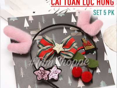Set phụ kiện kẹp tóc mắt kính Giáng sinh SPKHT-X-01