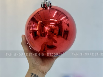 Trái châu Noel bóng đủ màu, đủ cỡ [Từ 4-16cm - Hàng chuẩn] TRAICHAU-33