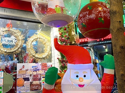 Trái châu Noel cỡ siêu to bơm hơi [ĐK45-60cm - Căng đẹp] TRAICHAU-41