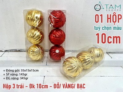 Trái châu Noel múi dọc đủ màu, đủ cỡ [ĐK 4-10cm - bắt sáng] TRAICHAU-37
