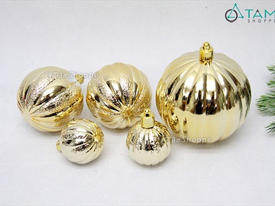 Trái châu Noel múi dọc đủ màu, đủ cỡ [ĐK 4-10cm - bắt sáng] TRAICHAU-37