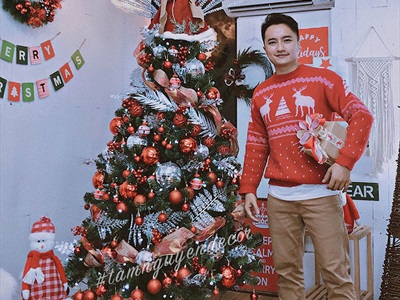 Trái châu Noel quả cầu gương phản sáng [4 cỡ - sang trọng] TRAICHAU-31