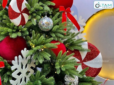 Trái châu Noel quả cầu gương phản sáng [4 cỡ - sang trọng] TRAICHAU-31