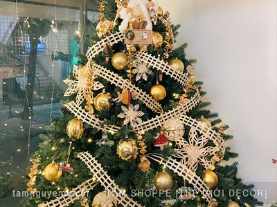 Trái châu Noel vân nổi 6 cạnh 2D [ĐK8/10cm - ánh kim] TRAICHAU-30