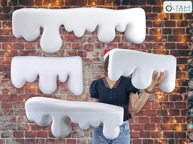 Tuyết tan mút xốp cỡ lớn 3 size trang trí giáng sinh [Dài 50 - 100cm] TUYETTAN-01