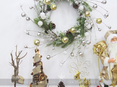 Vòng nguyệt quế Noel ngân hà Galaxy ĐK60cm VNGQ-X-37