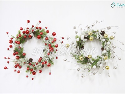 Vòng nguyệt quế Noel ngân hà Galaxy ĐK60cm VNGQ-X-37