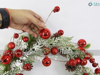 Vòng nguyệt quế Noel ngân hà Galaxy ĐK60cm VNGQ-X-37