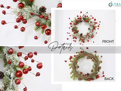 Vòng nguyệt quế Noel ngân hà Galaxy ĐK60cm VNGQ-X-37