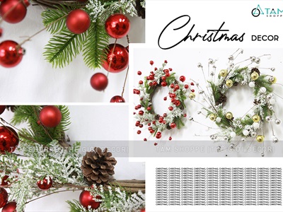 Vòng nguyệt quế Noel ngân hà Galaxy ĐK60cm VNGQ-X-37