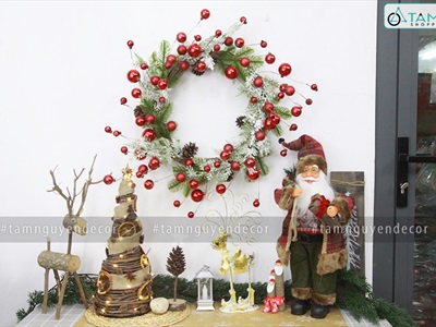 Vòng nguyệt quế Noel ngân hà Galaxy ĐK60cm VNGQ-X-37