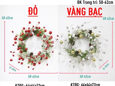 Vòng nguyệt quế Noel ngân hà Galaxy ĐK60cm VNGQ-X-37