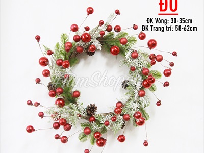 Vòng nguyệt quế Noel ngân hà Galaxy ĐK60cm VNGQ-X-37
