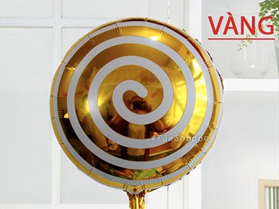 Bong bóng kiếng hình kẹo mút xoáy vòng tròn ĐK40cm BBK-KEO-02