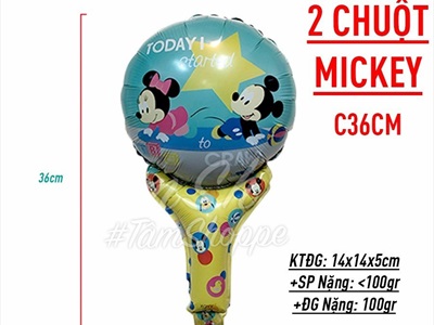 Bong bóng kiếng cầm tay hoạt hình nhiều kiểu 35cm BBK-CT-01