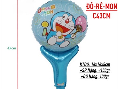 Bong bóng kiếng cầm tay hoạt hình nhiều kiểu 35cm BBK-CT-01