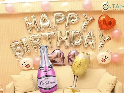 Bong bóng kiếng chai rượu champagne ly bia trang trí tiệc BBK-BR-01